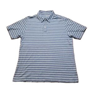 Tasso Elba Blue Polo Shirt Supima Cotton Large